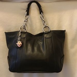 Juicy Couture Soft Black Leather Shoulder Bag
